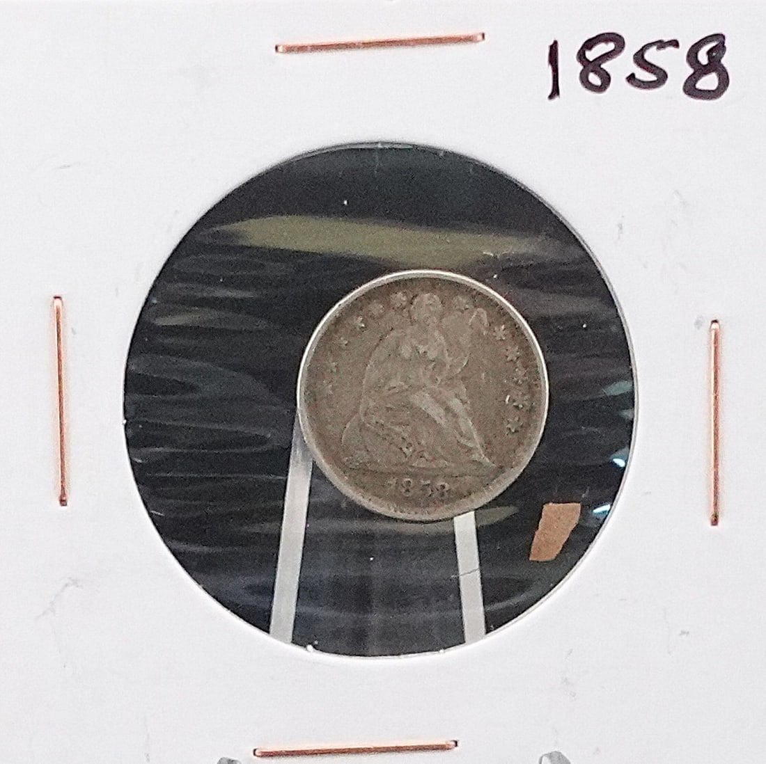 1858 Seated Half Dime (1 of 2)