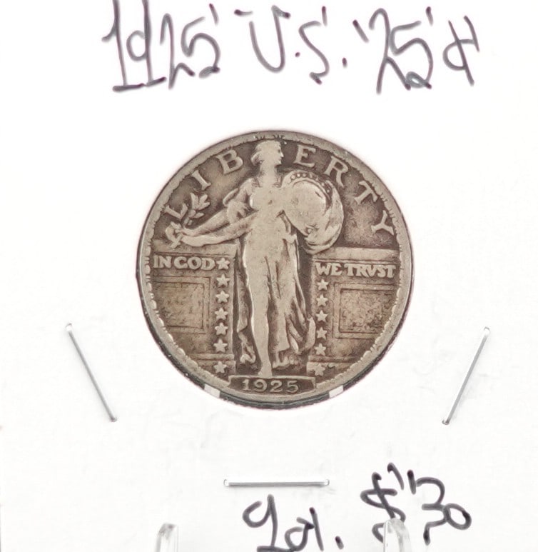 1925 Standing Liberty Quarter: 1925 Standing Liberty Quarter Low Estimate: 40.00 High Estimate: 60.00