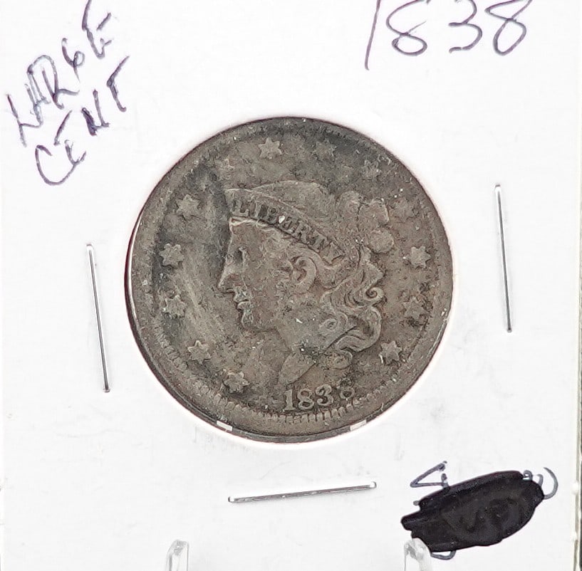 1838 Coronet Large Cent: 1838 Coronet Large Cent