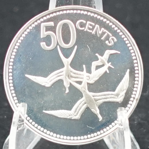 1977 Silver Belize Half Dollar - 2