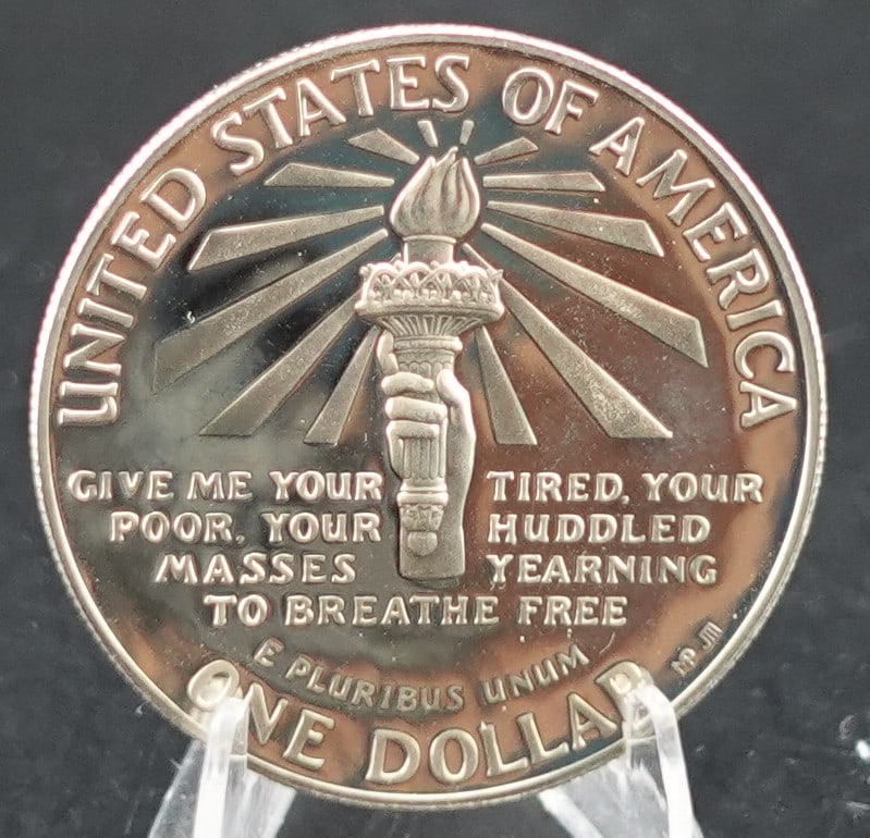 1986-S Ellis Island Silver Dollar - 2