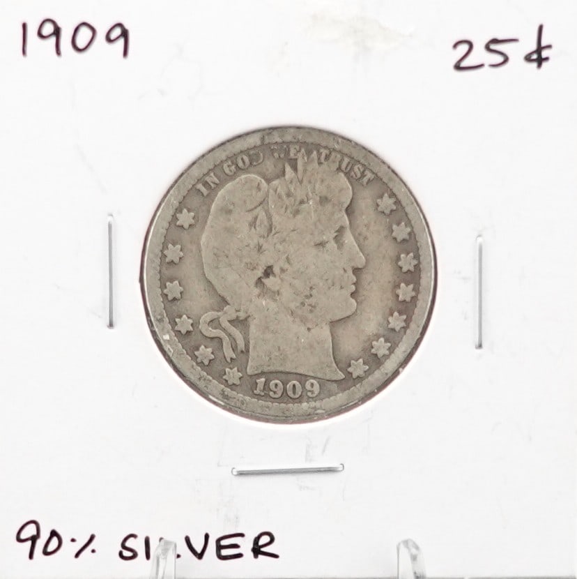 1909 Barber Quarter: Nicer Date 