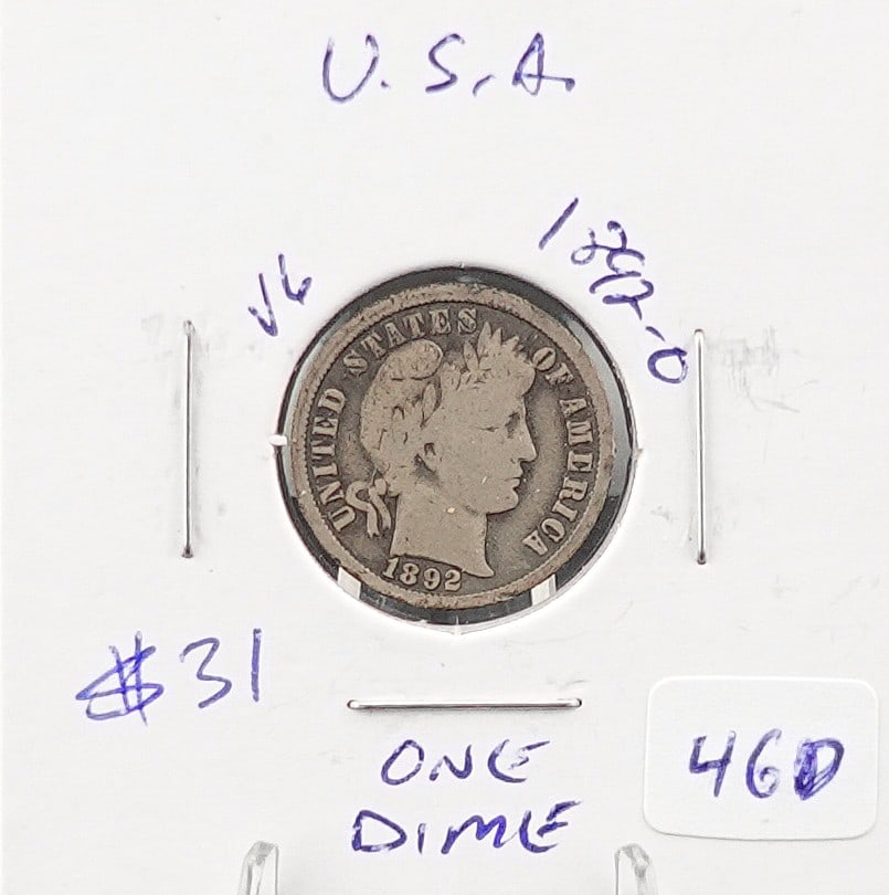 1892-O Barber Dime (1 of 2)