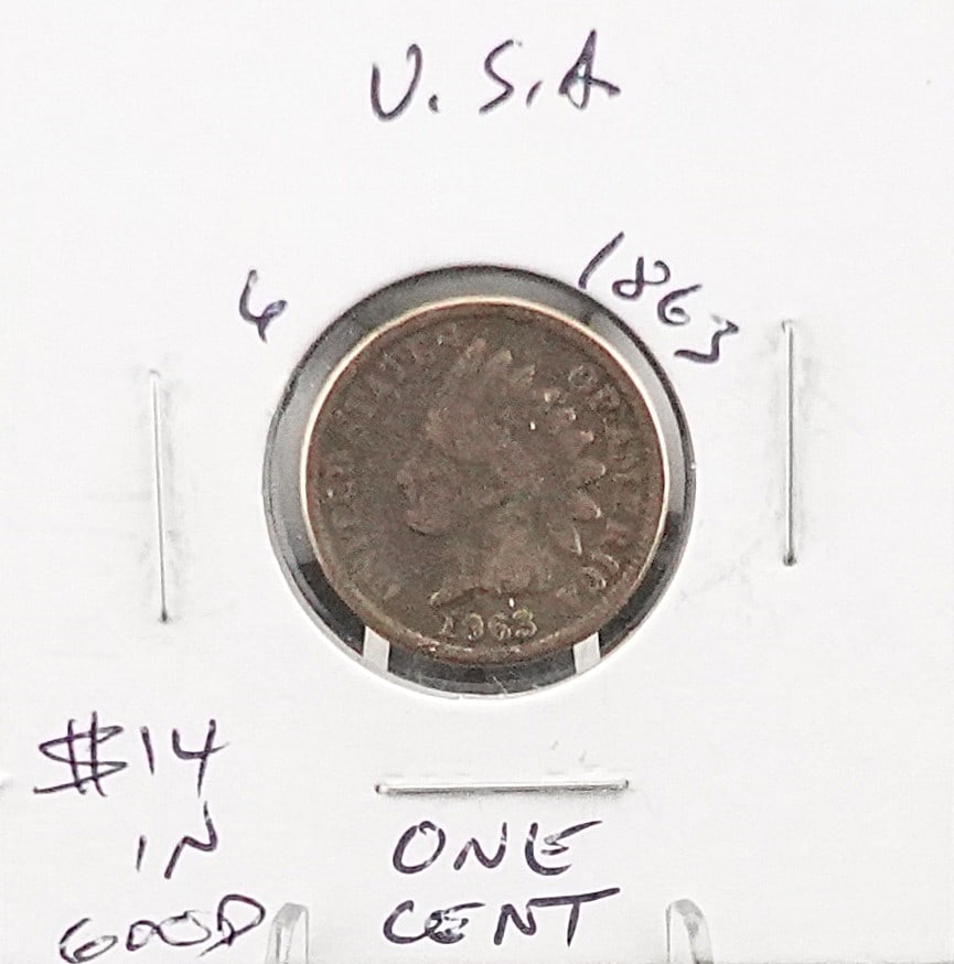 (2) 1862 and 1863 Indian Head Cent (1 of 8)