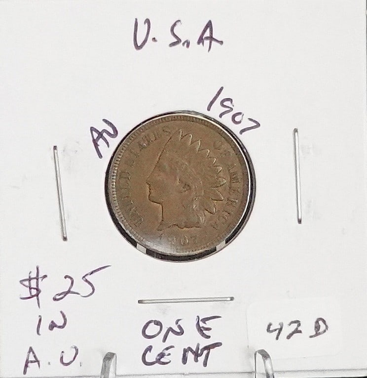 1907 Indian Head Cent (1 of 2)