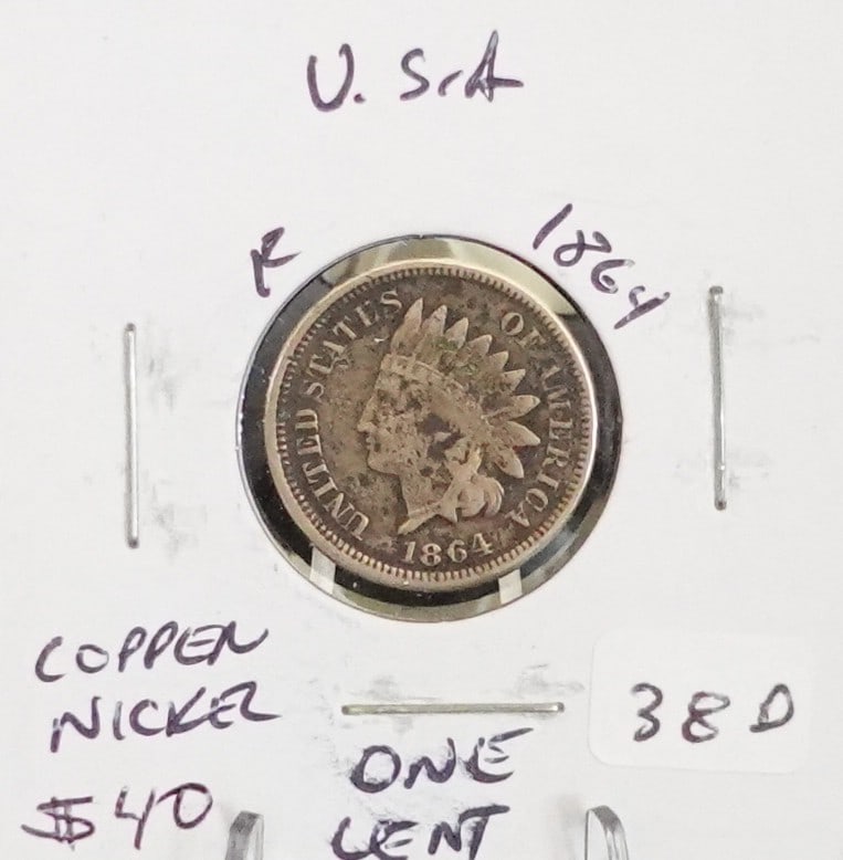 1864 CN Indian Head Cent: Nic Early Cent with Nice Details 