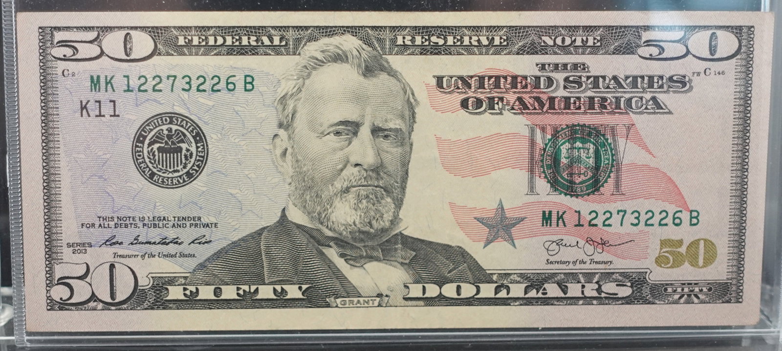 2013 $50 Star Note from Kansas City: This is a Crisp Note! 