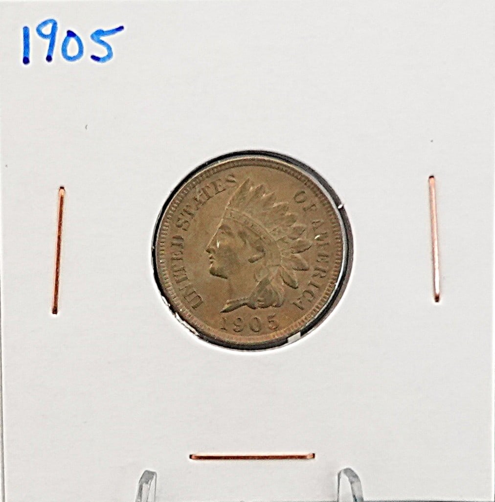 1905 Indian Head Cent: This isa High Grade Red Brown Coin! Full Liberty and 4 Diamonds! 