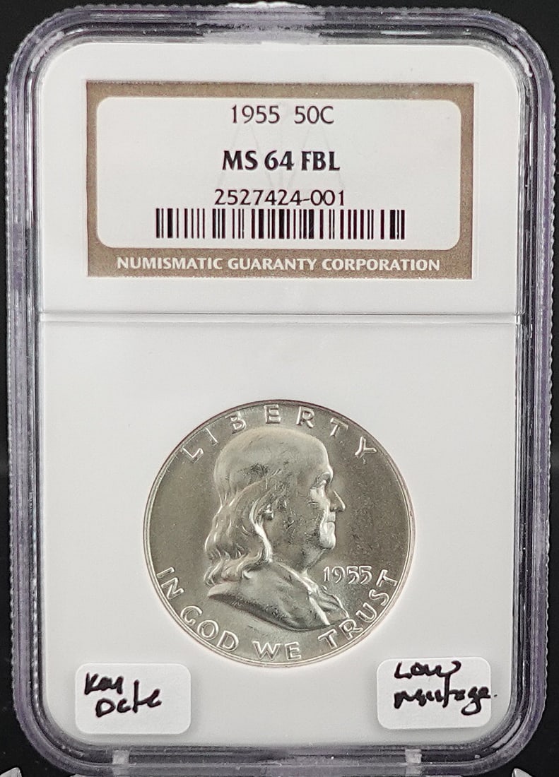 1955 Franklin Half Dollar (1 of 2)