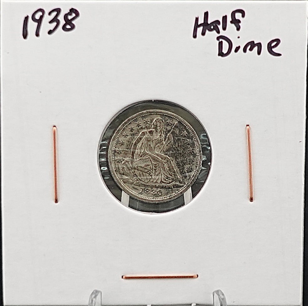 1838 Seated Half Dime (1 of 2)