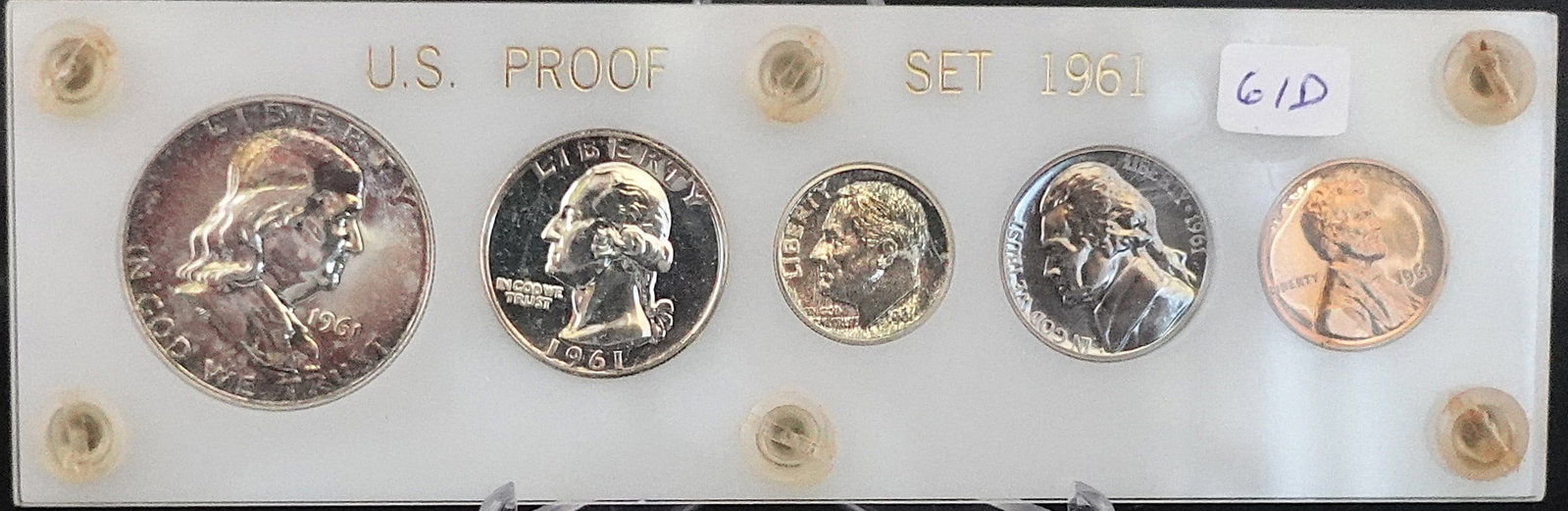 1961 Proof Set: Great Set with Nice Luster! Low Estimate: 60.00 High Estimate: 80.00