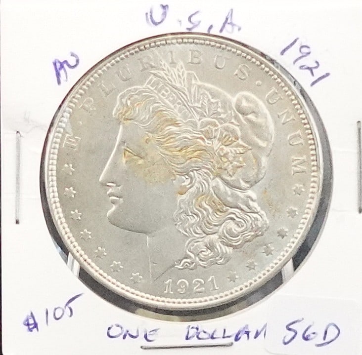 921 Morgan Dollar: Great Coin and High Grade! Low Estimate: 70.00 High Estimate: 90.00