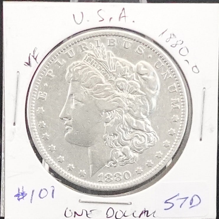 1880-O Morgan Dollar: Nice Coin Better Date! Low Estimate: 70.00 High Estimate: 90.00