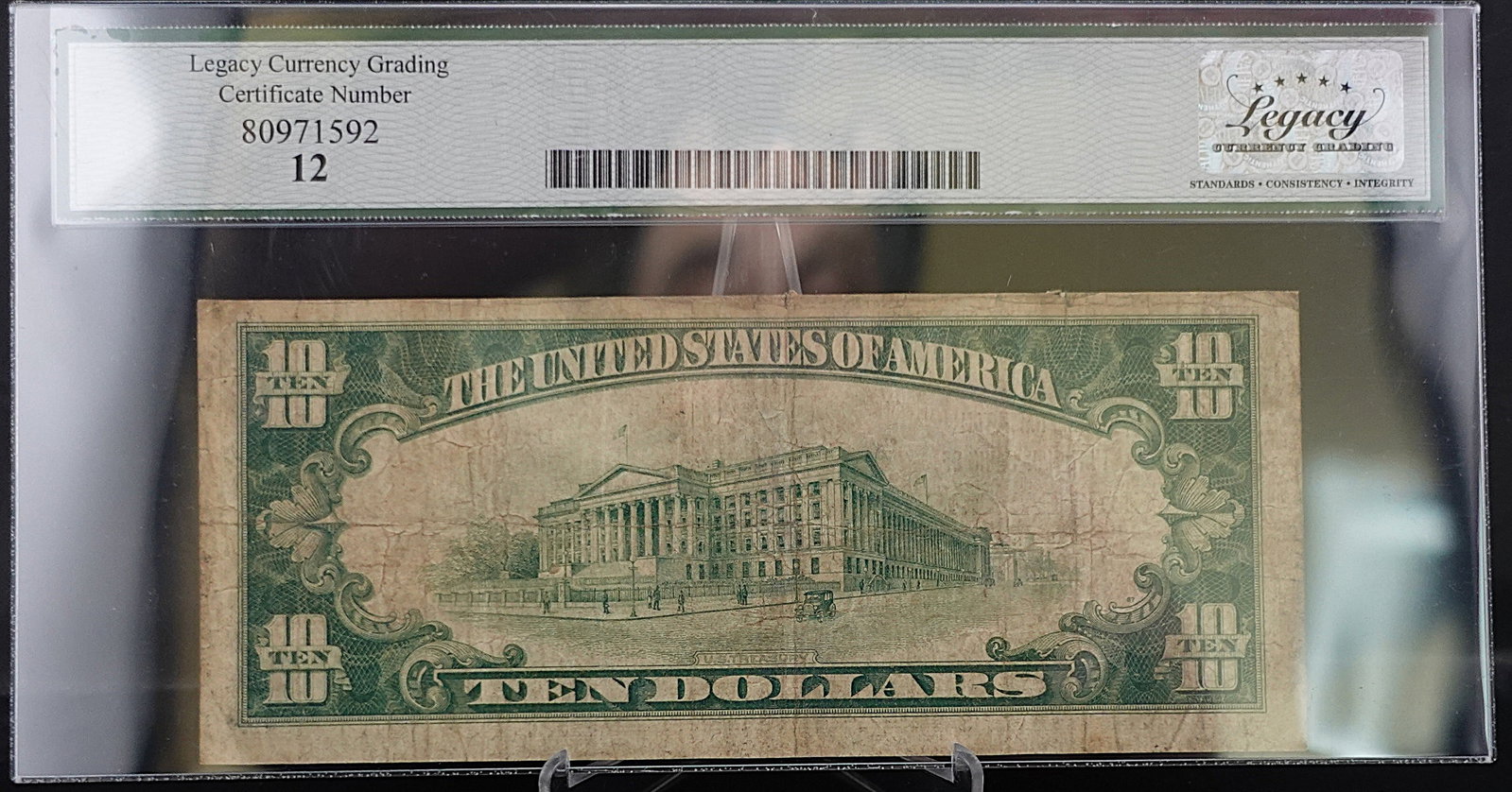 1929 Type 1 The Hamilton National Bank of Chattanooga, TN $10 Note - 2
