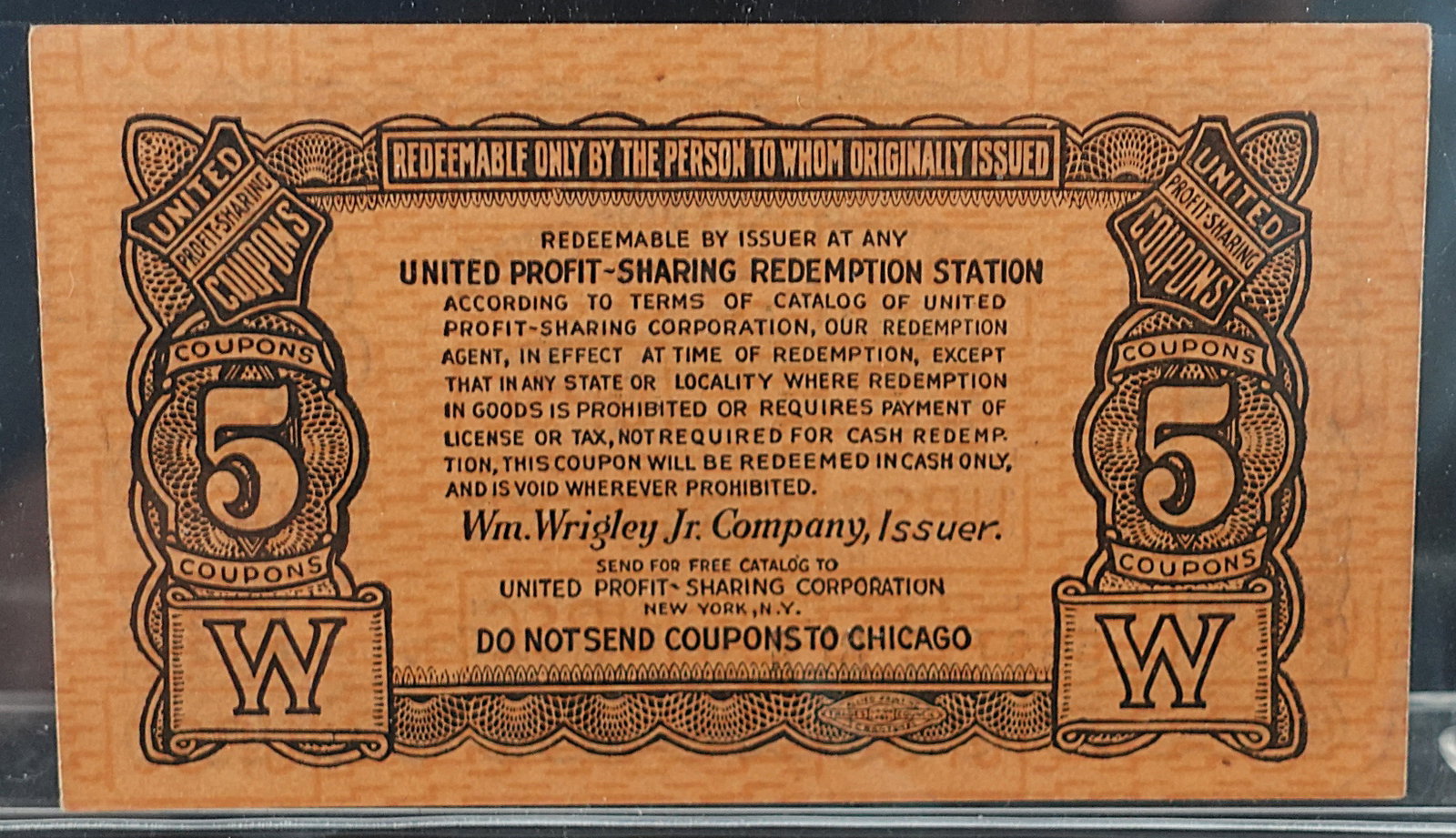 5 Shares Wrigley's Profit Sharing Note - 2