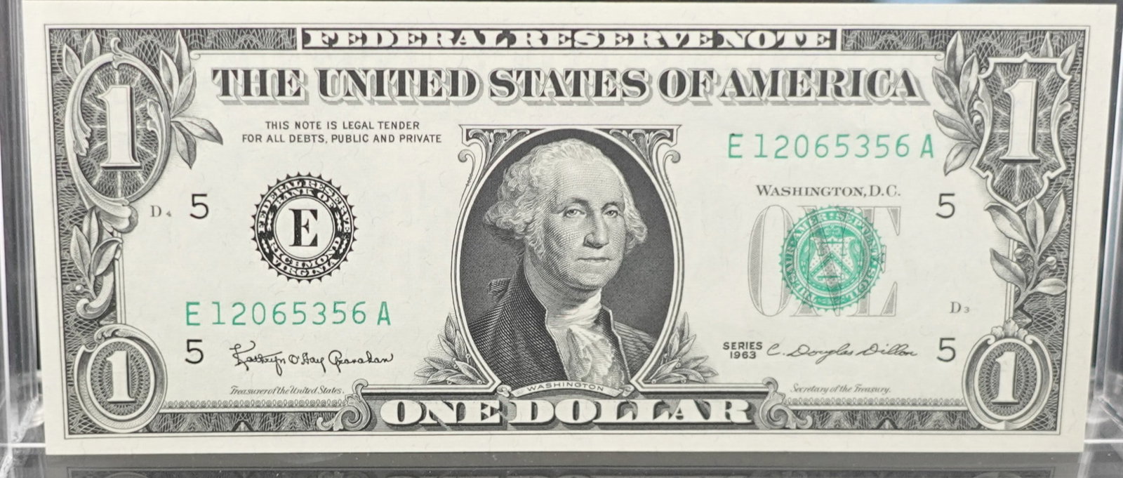 (2) 1963 $1 Notes: SN 356 and 261 Low Estimate: 20.00 High Estimate: 30.00