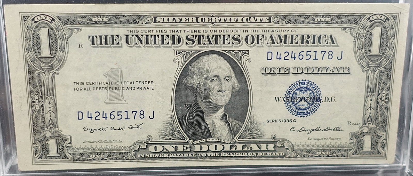 1935 G $1 Silver Certificate: SN 5178 Low Estimate: 30.00 High Estimate: 50.00