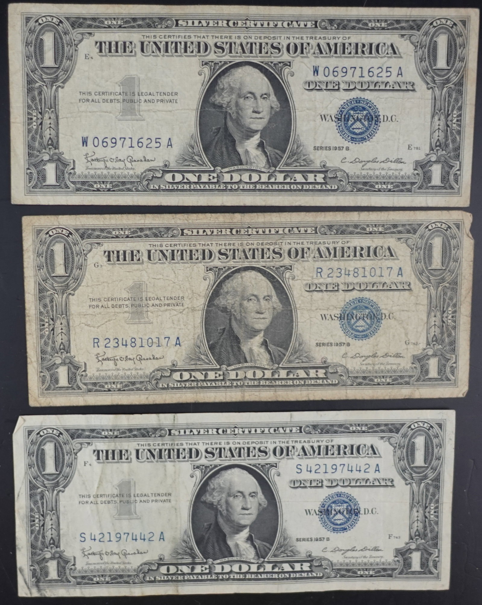 (6) $1 Silver Certificates - 3