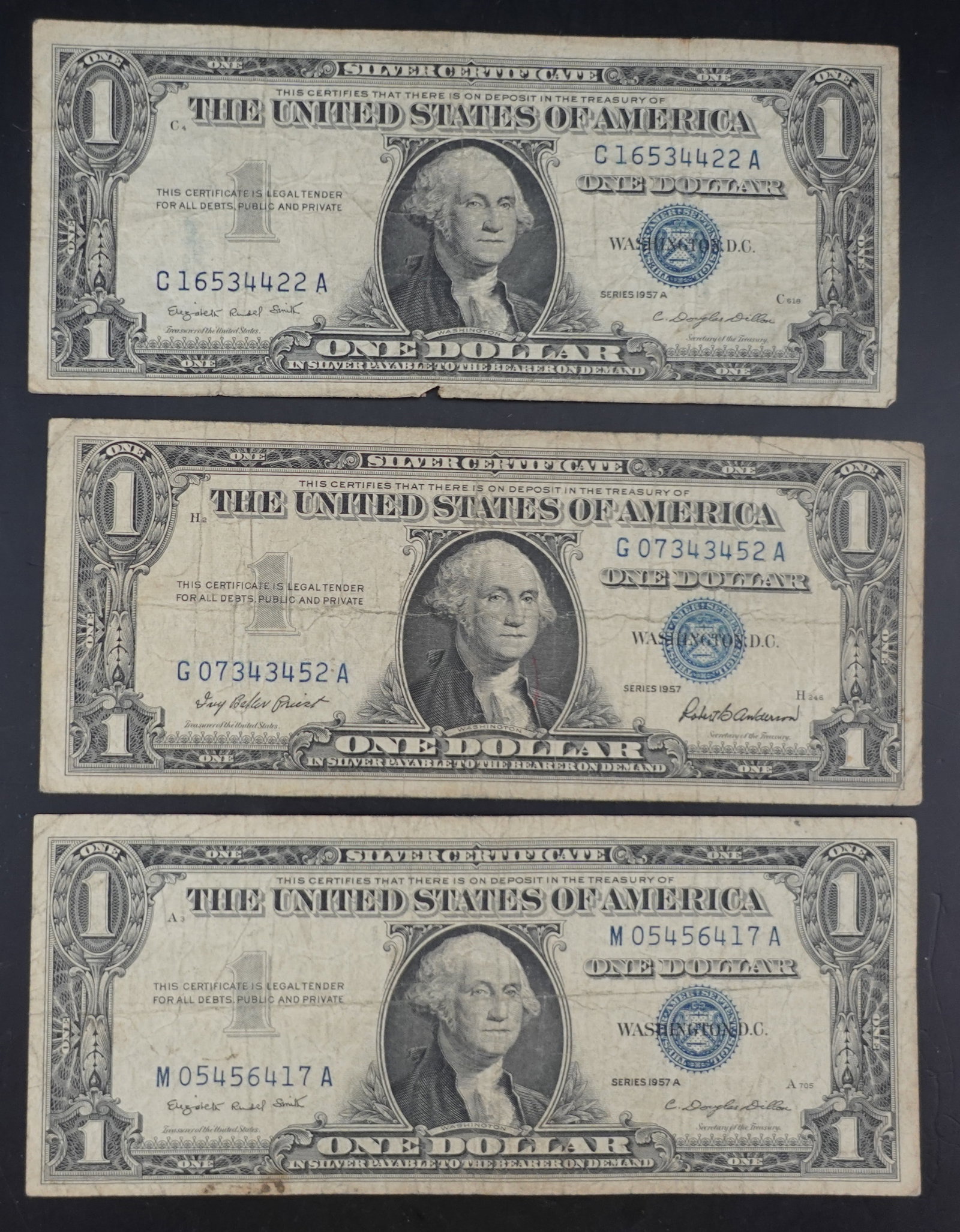(6) $1 Silver Certificates - 3