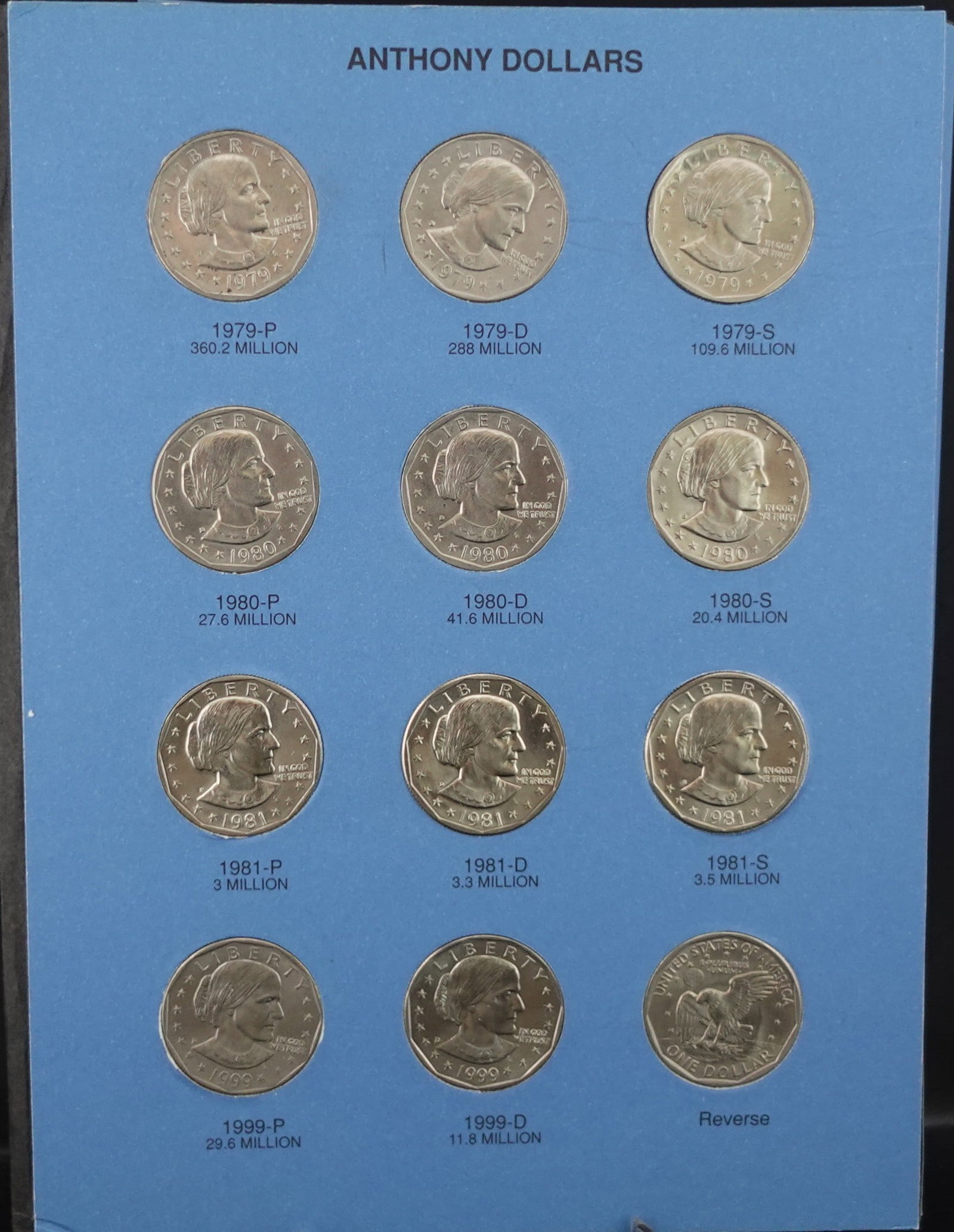 Whitman Ike and Susan B Anthony Dollars - 4