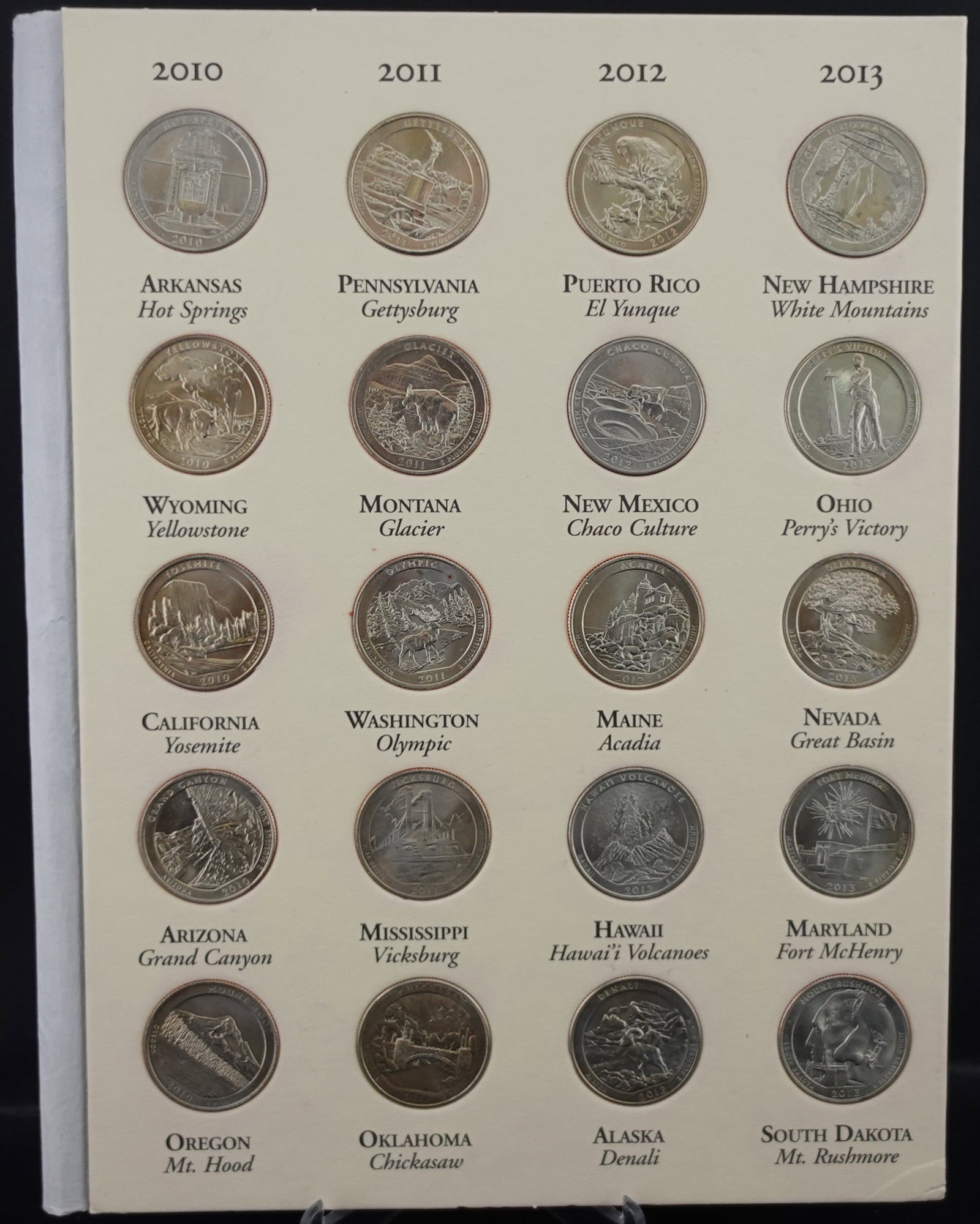 2010-2021 Americas National Park Commemorative Quarters Set - 2