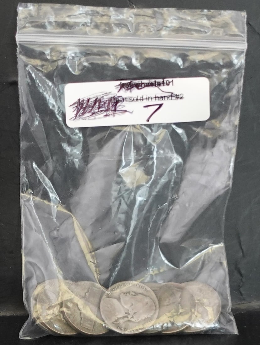 (7) of Silver War Nickels: The Weight is 34.45g Low Estimate: 50.00 High Estimate: 70.00