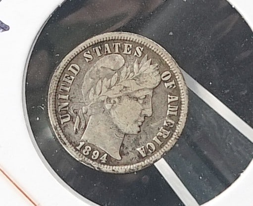 1894 Barber Dime: This is a Key Date! Great Details with Full Liberty Low Estimate: 120.00 High Estimate: 150.00