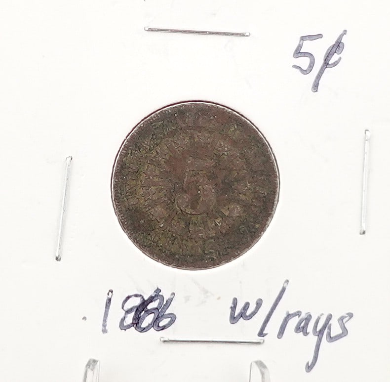 1866 Shield Nickel - 2