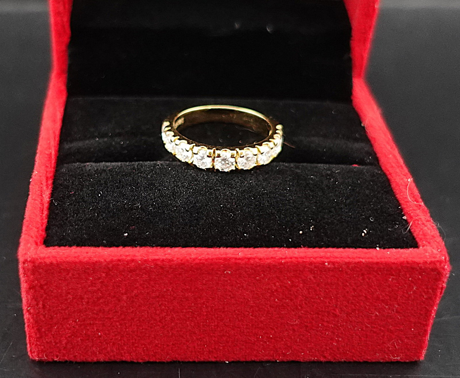 9 Moissanite set in 14k Gold size 9 - 2