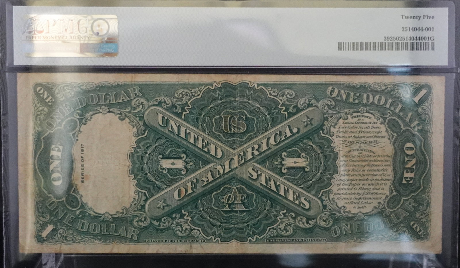 1917 $1 US Legal Tender - 2
