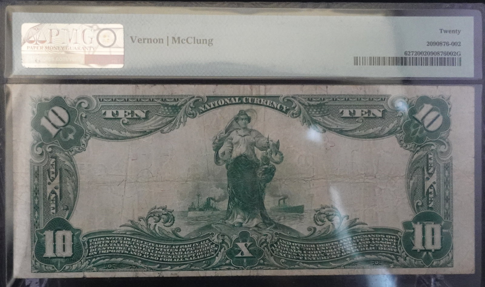 1902 $10 Plain Back St. Louis, MO Note - 2