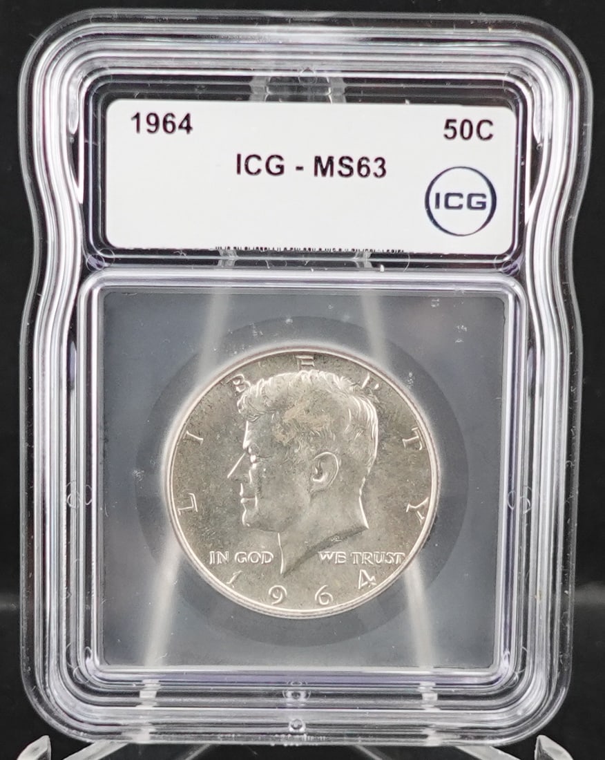 1964 Kennedy Half Dollar: ICG Graded as MS-64 High Estimate: 40 Low Estimate: 30
