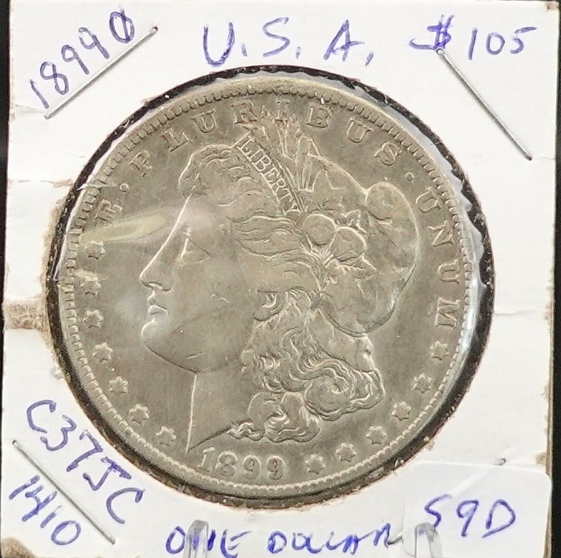 1899-O Morgan Dollar: This appears to be a Micro O Variety. Very Rare! Low Estimate: 90 High Estimate: 110