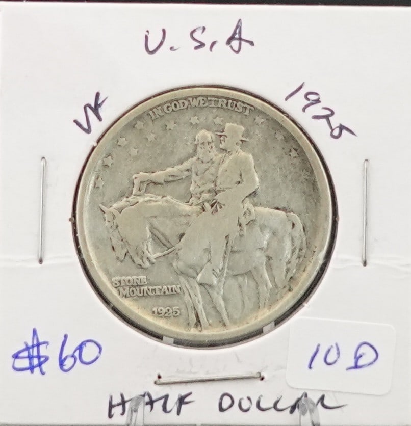 1925 Stone Mountain Half Dollar: This is a Better Date and Nice Details Low Estimate: 40 High Estimate: 60