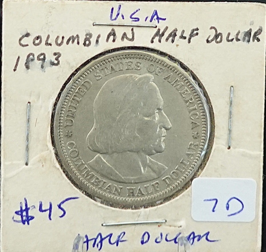 1893 Columbian Expo Half Dollar: Nice Early Date Low Estimate: 40 High Estimate: 60