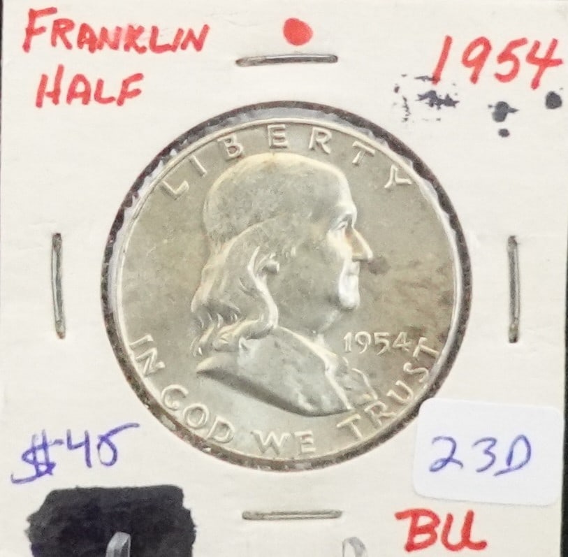 1954 Franklin Half Dollar (1 of 2)