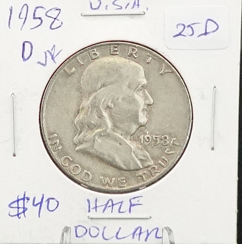 1958-D Franklin Half Dollar (1 of 2)