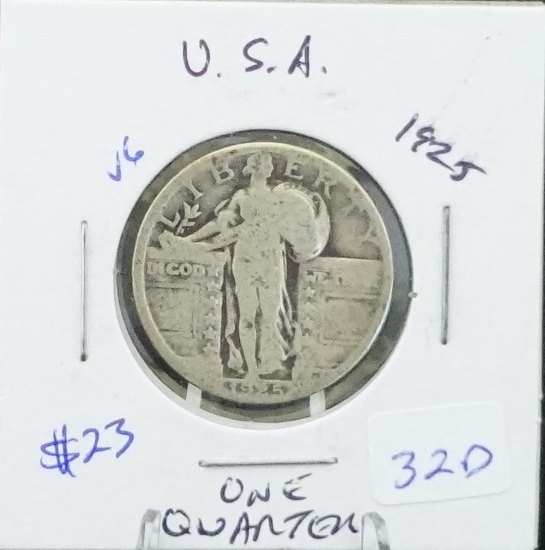 (3) Standing Liberty Quarters: 1925, 1926 and 1927 Low Estimate: 40 High Estimate: 50