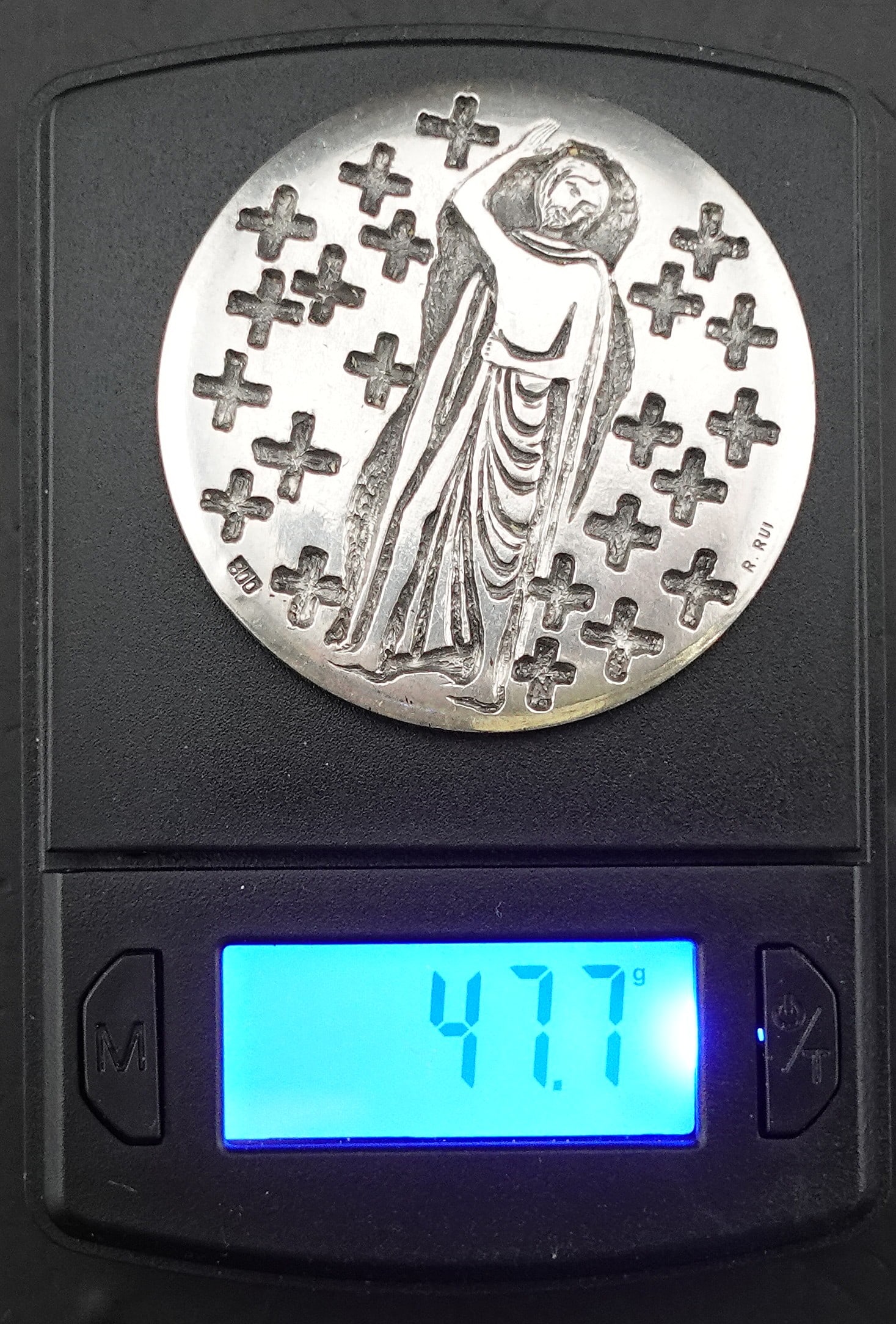 1969 Pope Paul VI Silver Commemorative: This is in great shape and weights 47.7 grams. It is 800 Fines High Estimate: 130 Low Estimate: 100