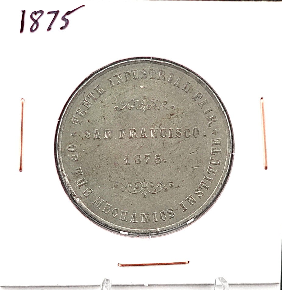 1875 10th Industrial Fair Cornell Watch Company Medallion: This is a SUPER SCARCE coin. Great Condition and Details! Low Estimate: 50 High Estimate: 80