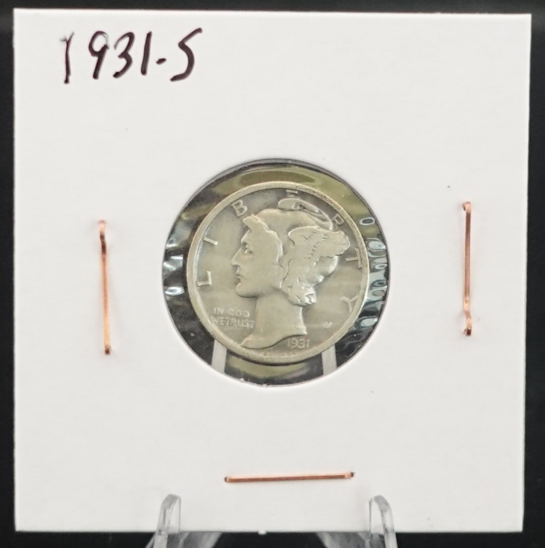 1931-S Mercury Dime: This is a Key Date! Low Estimate: 20.00 High Estimate: 30.00