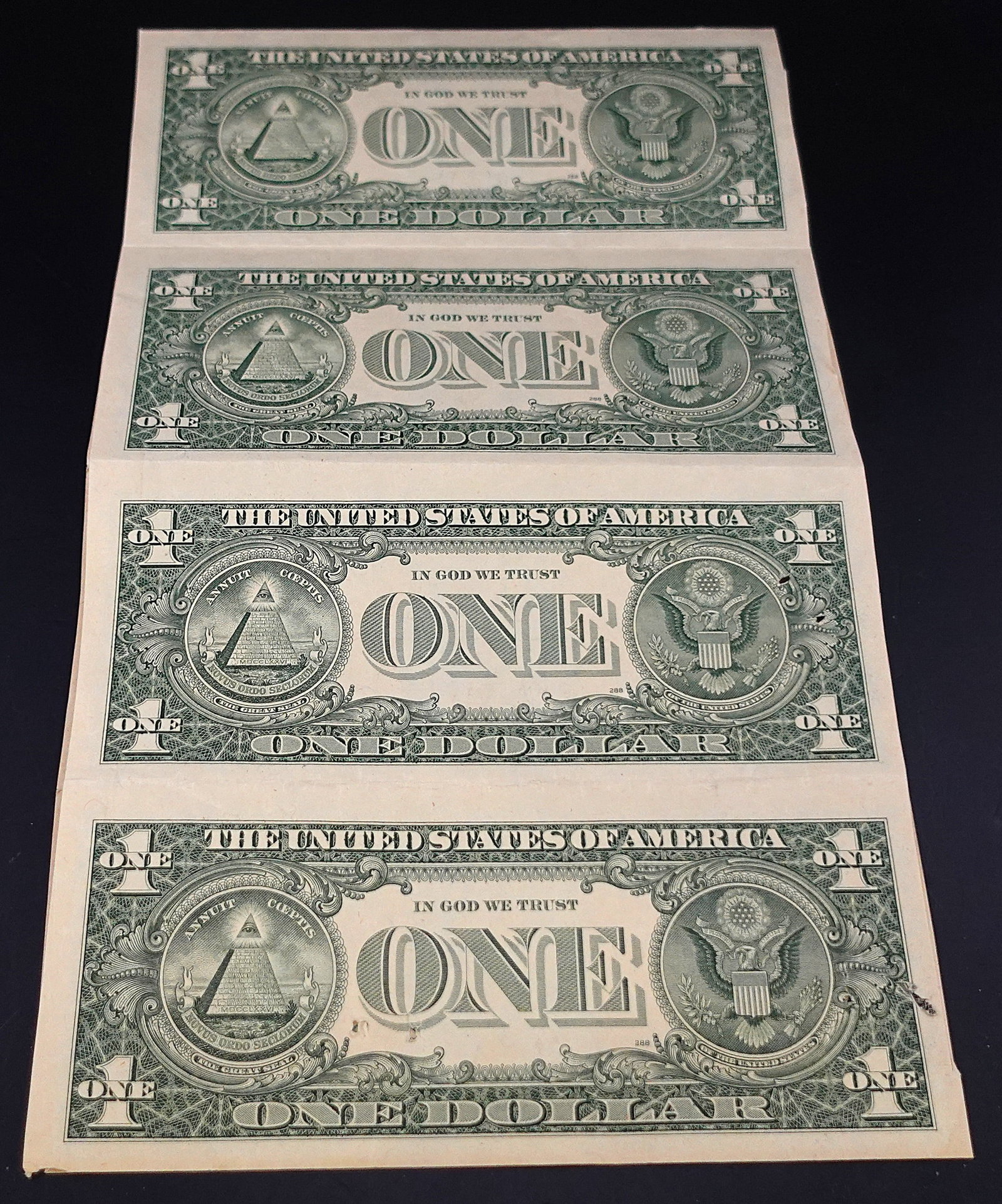 Sheet of (8) 1988 $1 Notes - 2
