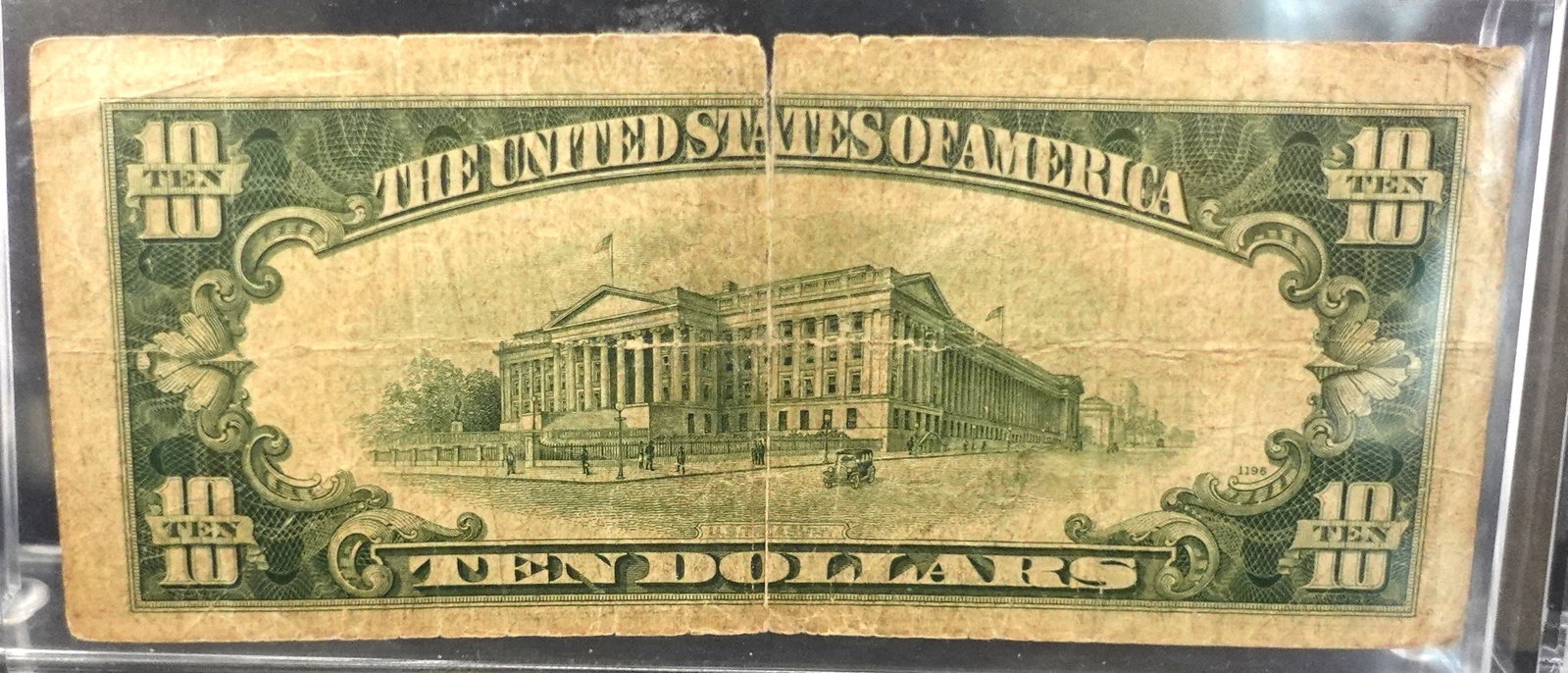 1934C $10 Blue Seal Silver Certificate - 2