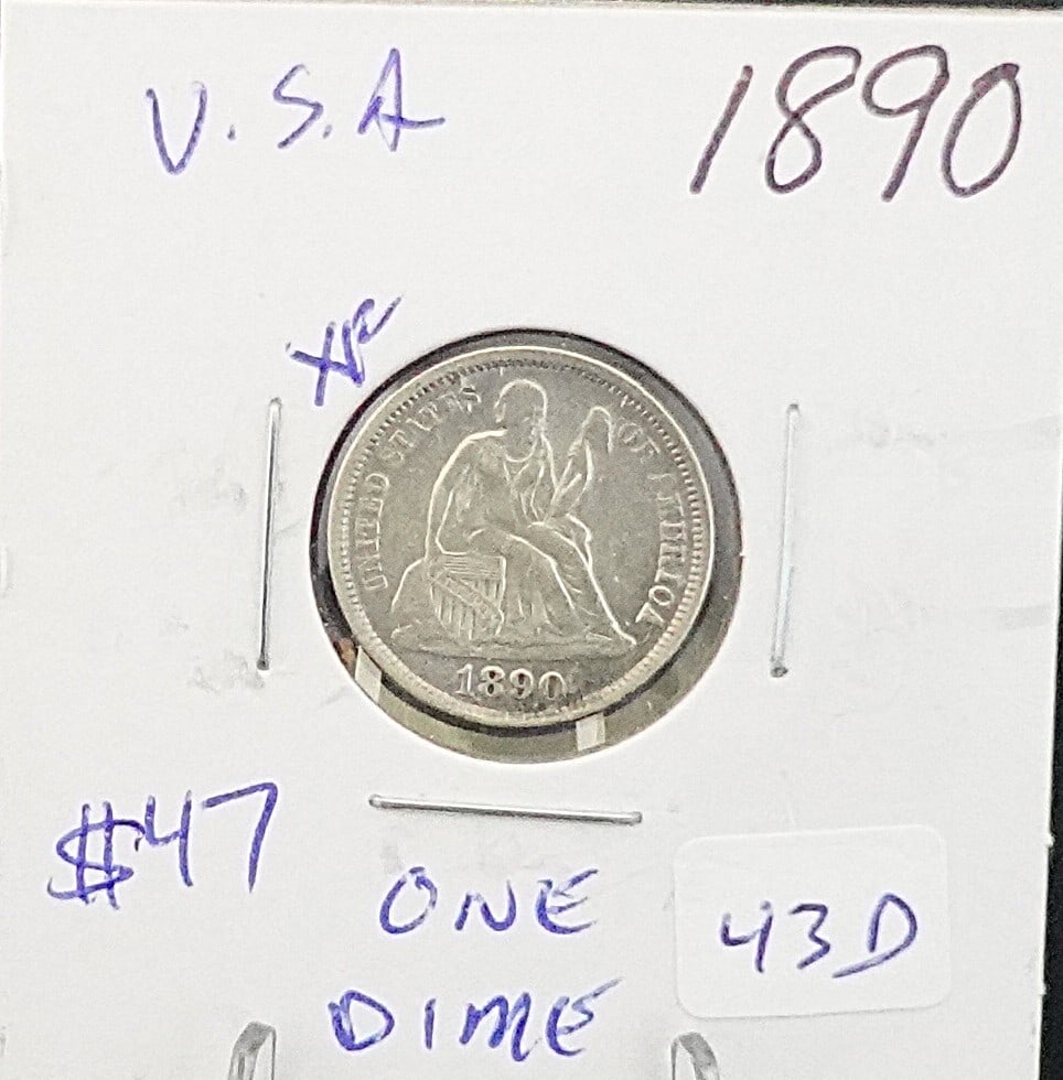 1890 Seated Dime (1 of 2)