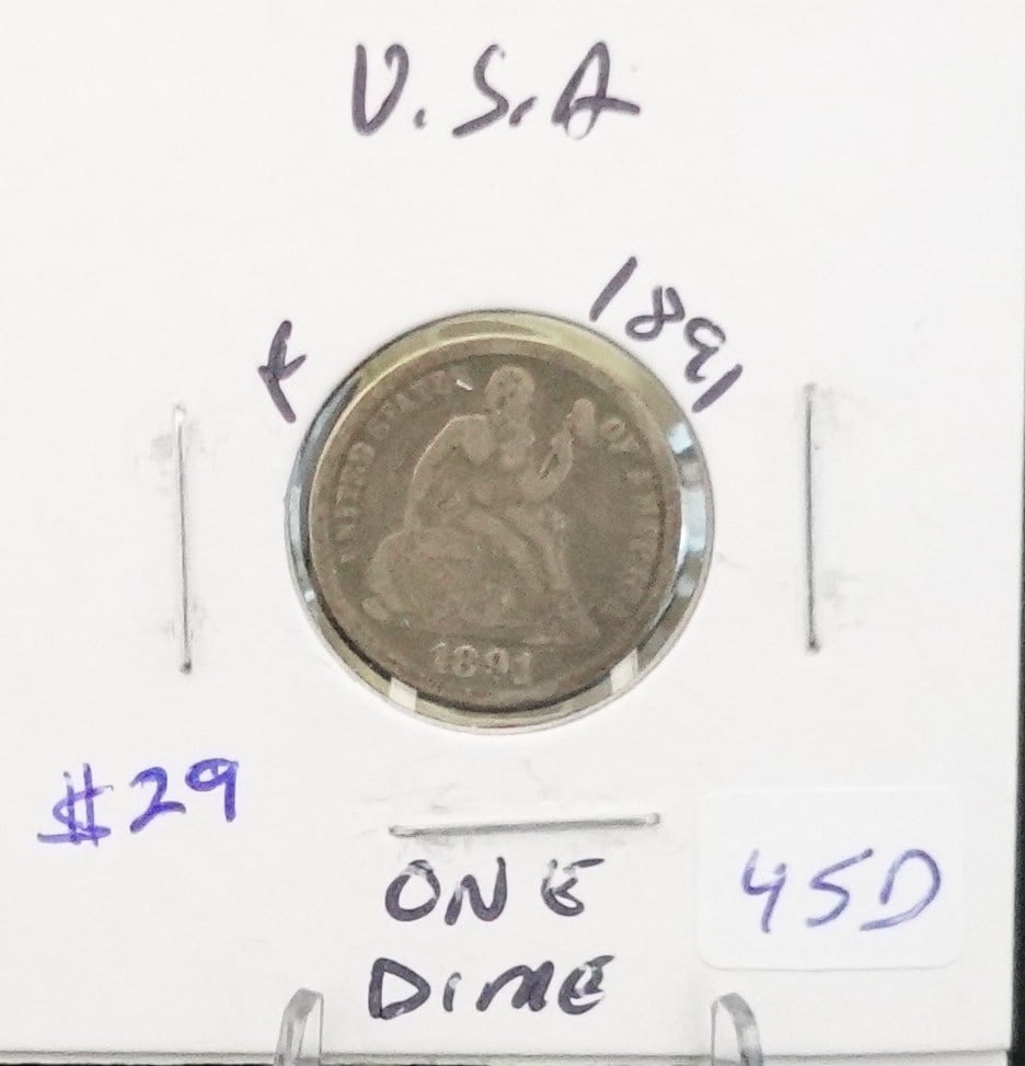 1891 Seated Dime (1 of 2)