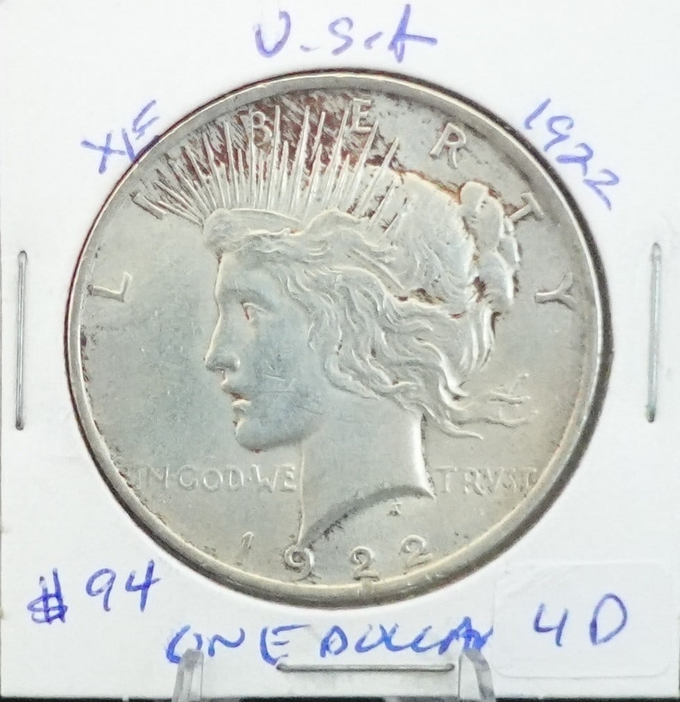 1922 Peace Dollar: Better Date Low Estimate: 60.00 High Estimate: 70.00