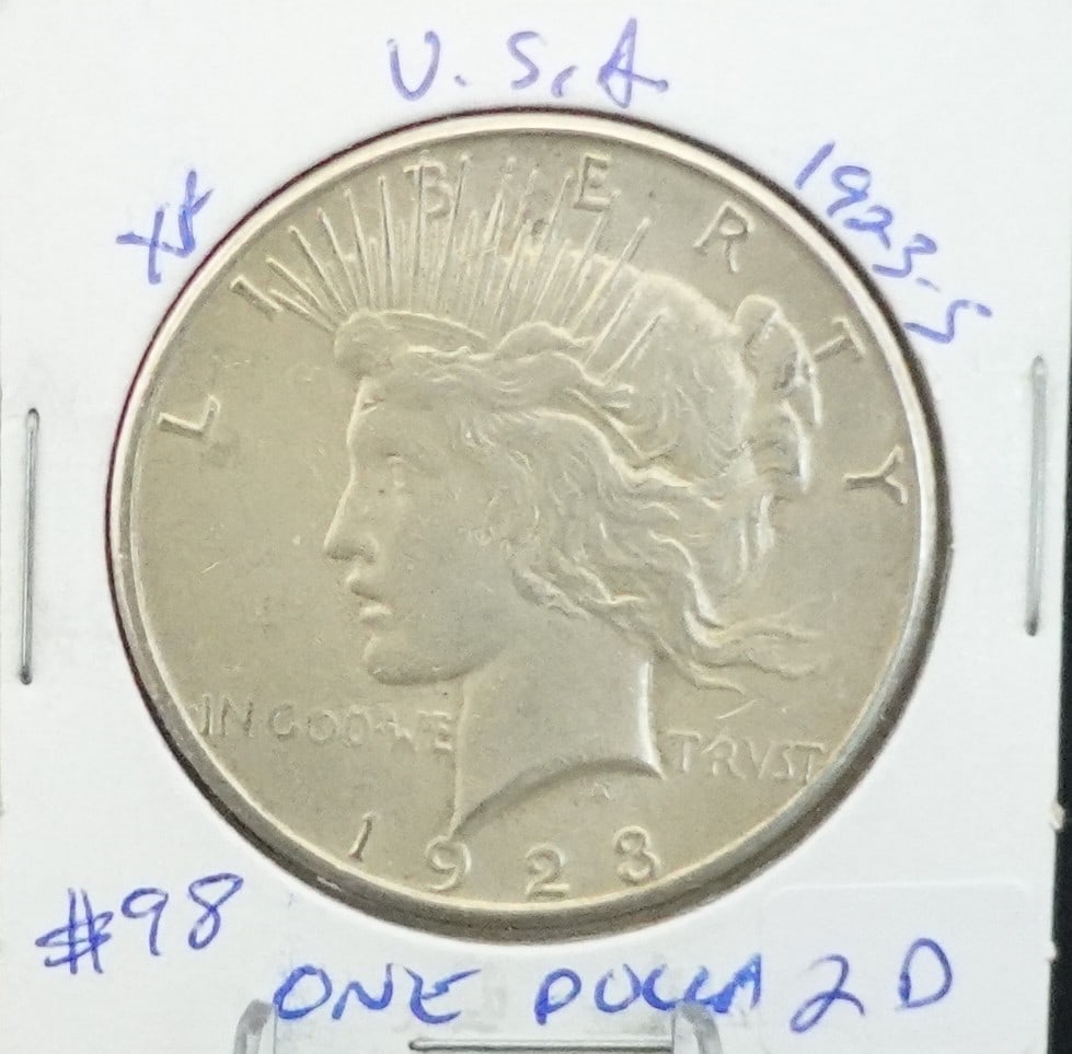 1923-S Peace Dollar: Nicer Date Low Estimate: 60.00 High Estimate: 70.00