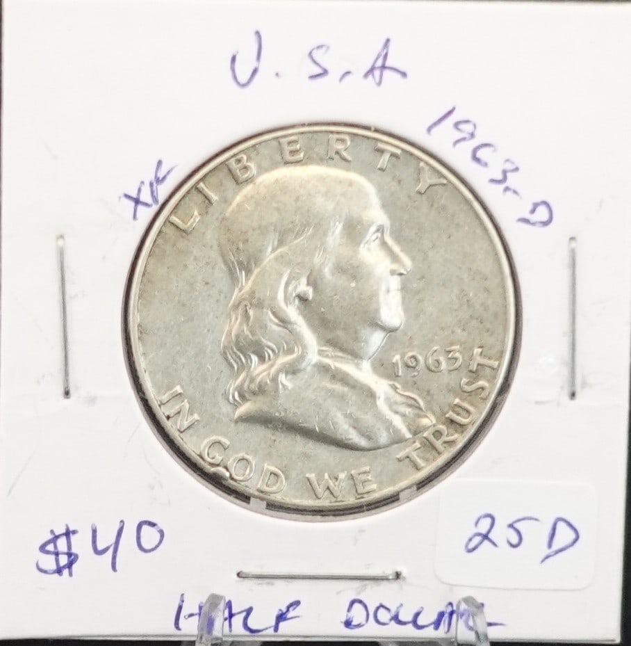 1963-D Franklin Half Dollar: Nice Date Low Estimate: 30.00 High Estimate: 40.00