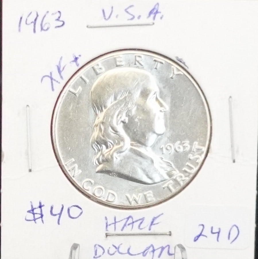 1963 Franklin Half Dollar (1 of 2)