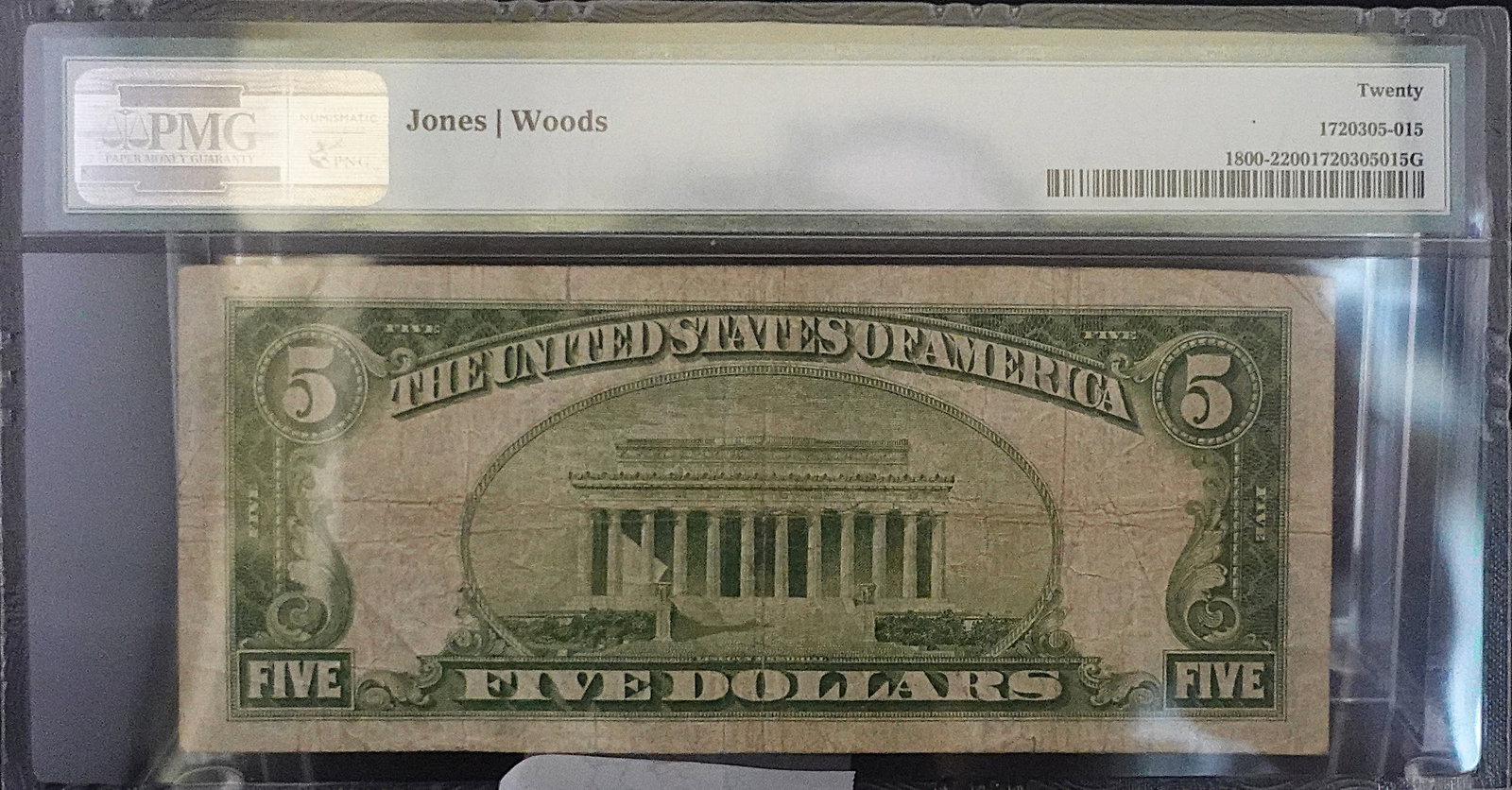 1929 Type 2 $5 Pittsburg, PA Note - 2